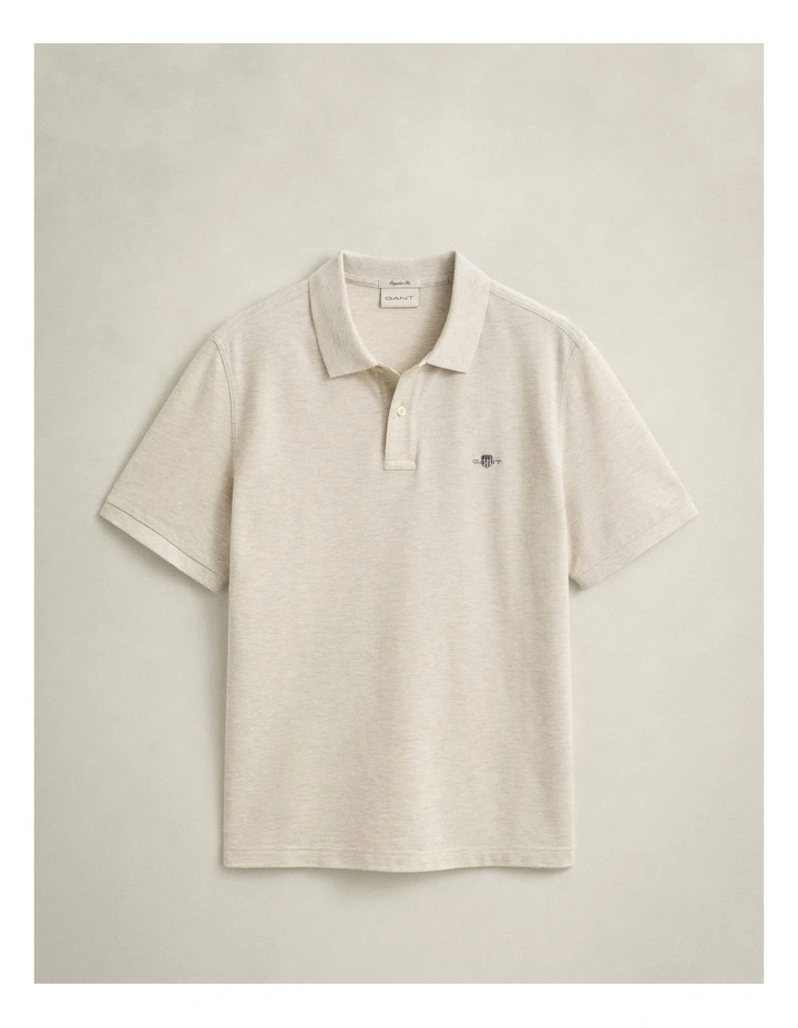 Regular Fit Polo Shirt in Seed Melange image 5