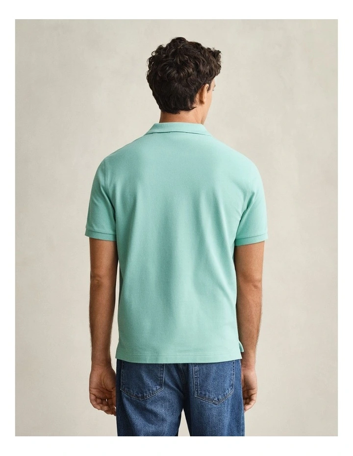 Regular Fit Polo Shirt in Muted Turquoise image 2
