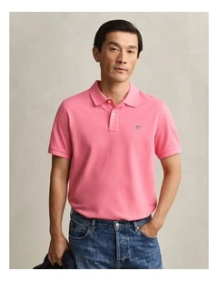 Regular Fit Polo Shirt in Rose Pink