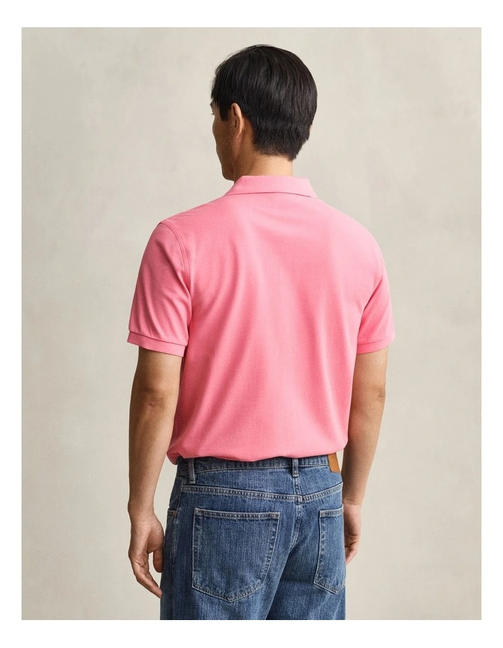Regular Fit Polo Shirt in Rose Pink image 2