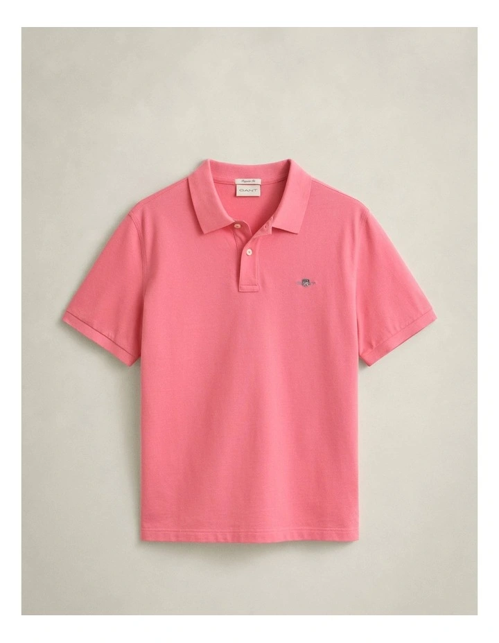 Regular Fit Polo Shirt in Rose Pink image 5
