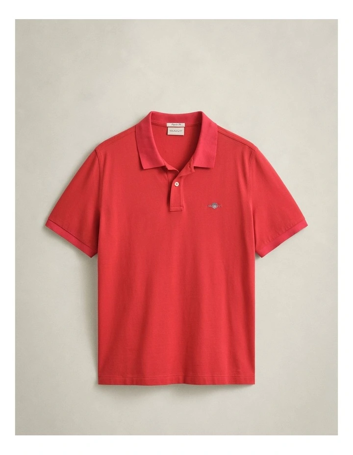 Regular Fit Polo Shirt in Rose Red image 5