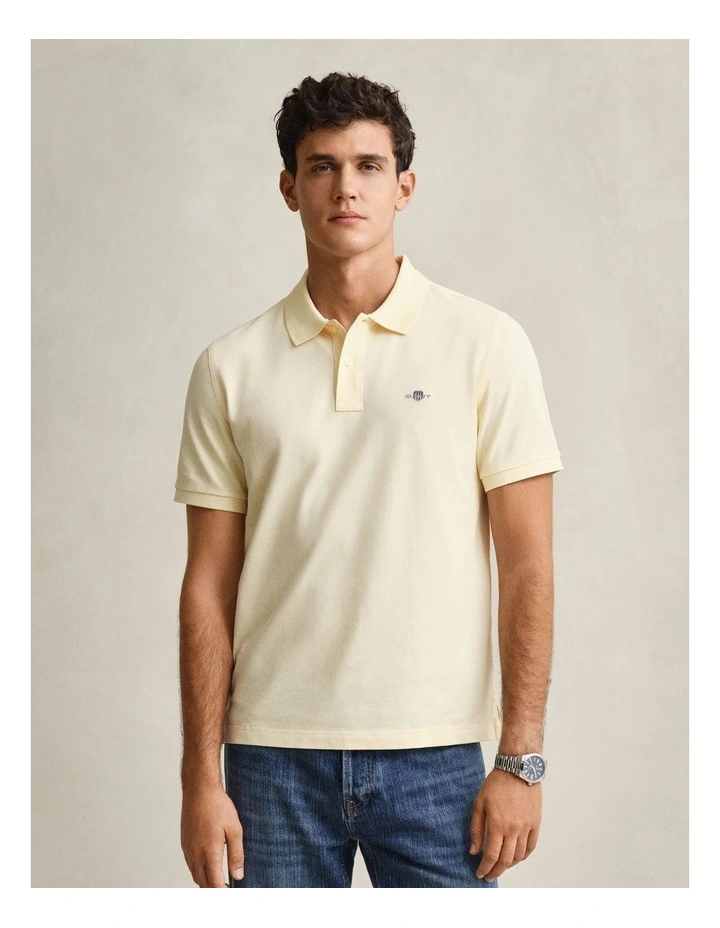 Regular Fit Polo Shirt in Vanilla Yellow image 1