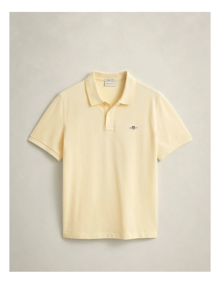 Regular Fit Polo Shirt in Vanilla Yellow image 5