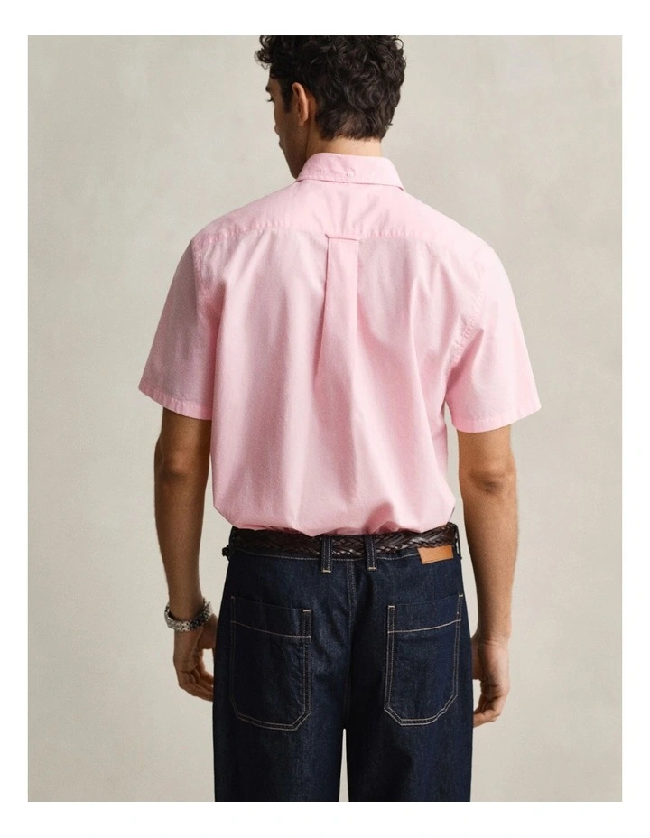 Classic Poplin Short Sleeve Shirt in Washed Pink image 2