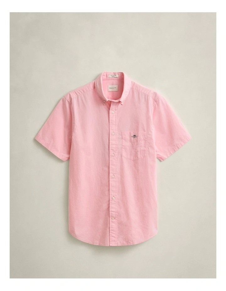 Classic Poplin Short Sleeve Shirt in Washed Pink image 5