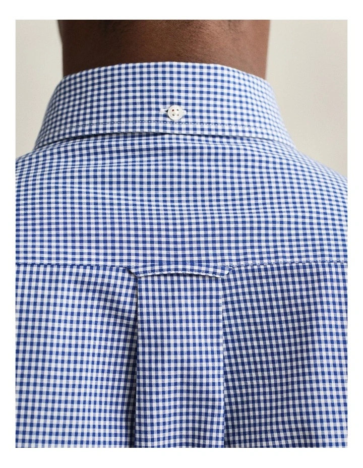 Gingham Classic Poplin Shirt in College Blue image 4