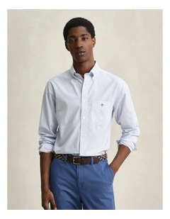 Gingham Classic Poplin Shirt in Light Blue