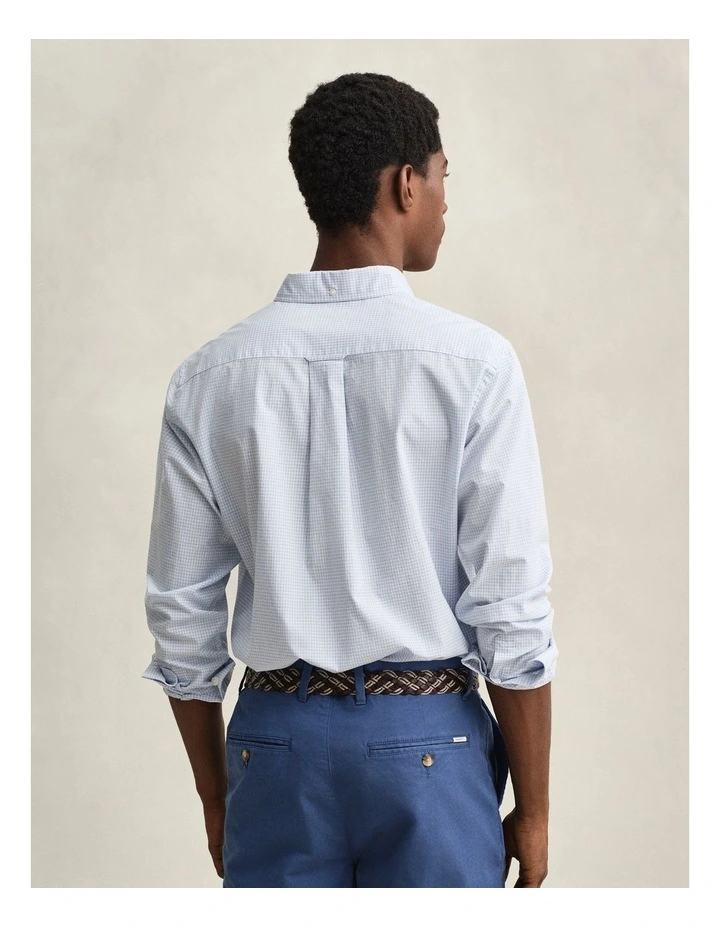 Gingham Classic Poplin Shirt in Light Blue image 2
