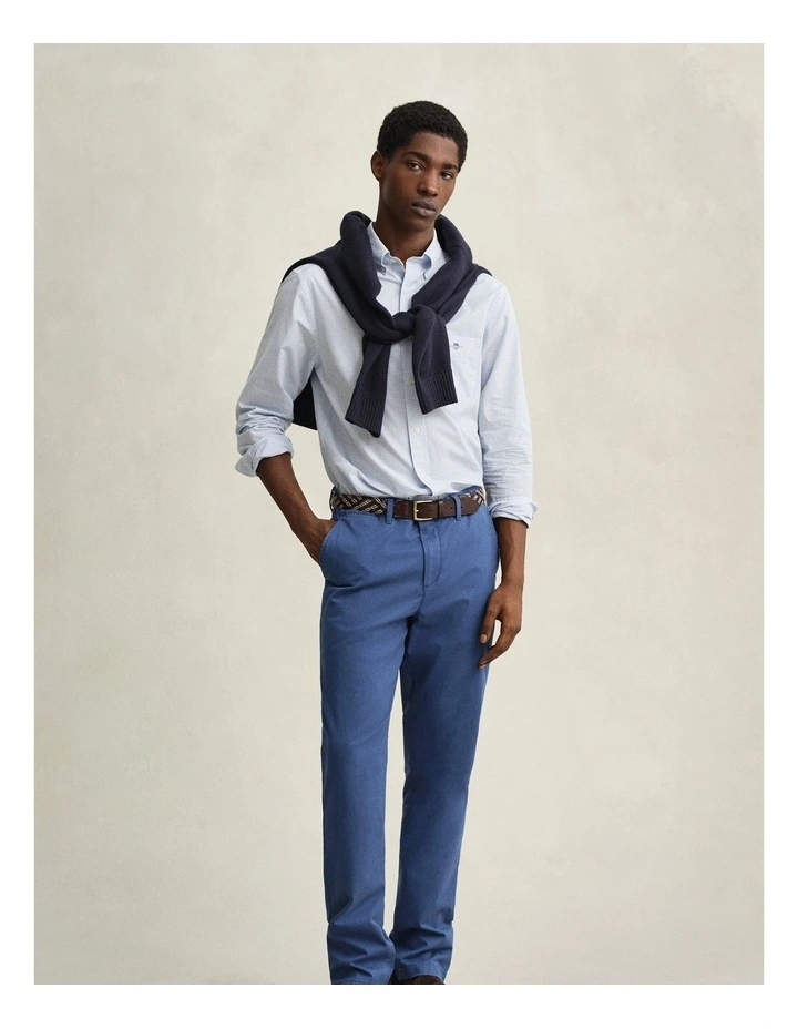 Gingham Classic Poplin Shirt in Light Blue image 5
