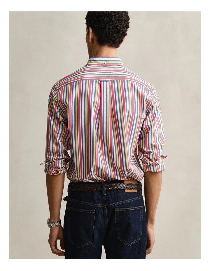 Multistriped Poplin Shirt in Multicolor image 2