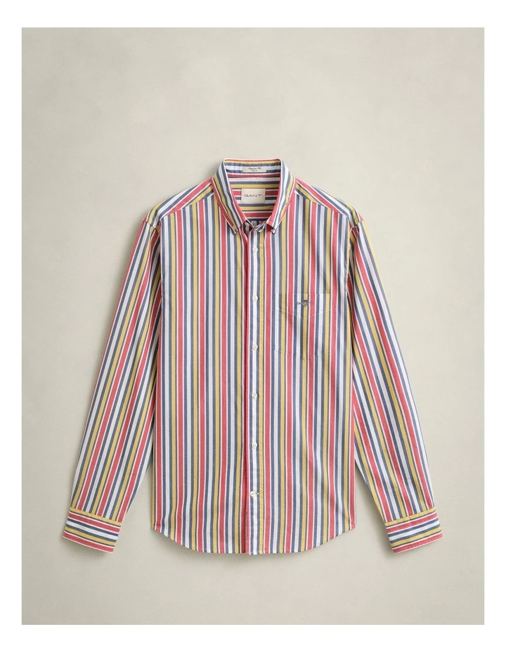 Multistriped Poplin Shirt in Multicolor image 6