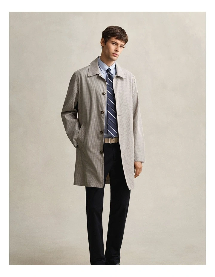 Cotton Blend Car Coat in Oat Beige image 1