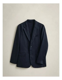 Linen Blazer in Evening Blue