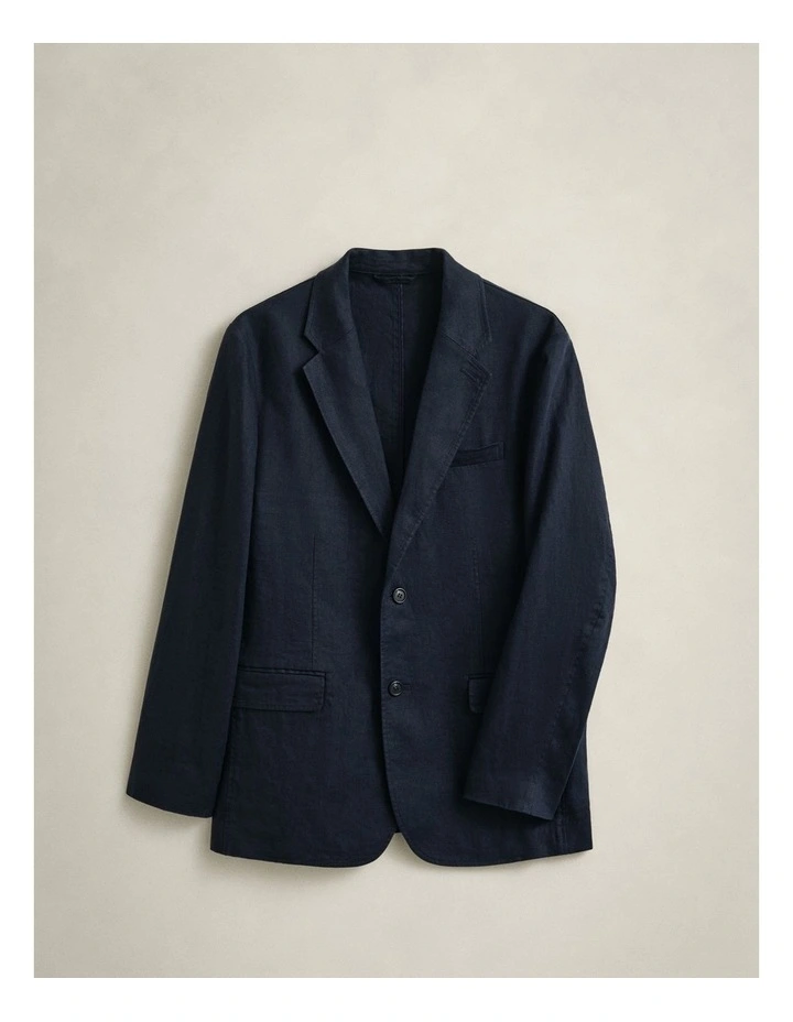 Linen Blazer in Evening Blue image 1