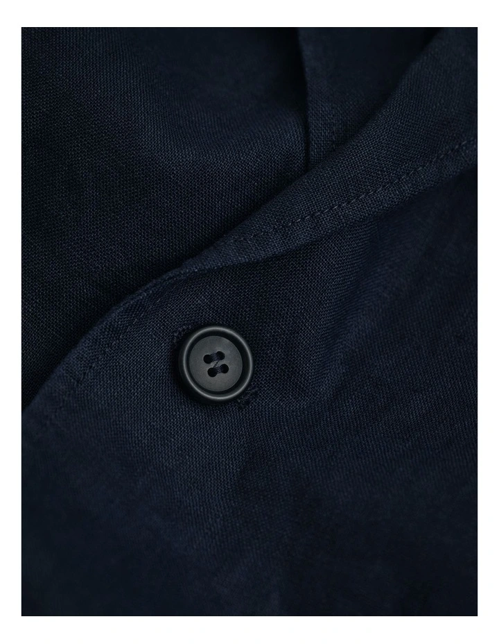 Linen Blazer in Evening Blue image 4