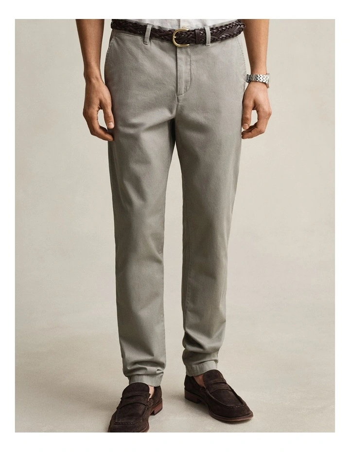 Slim Fit Classic Chinos in Pewter Grey image 1