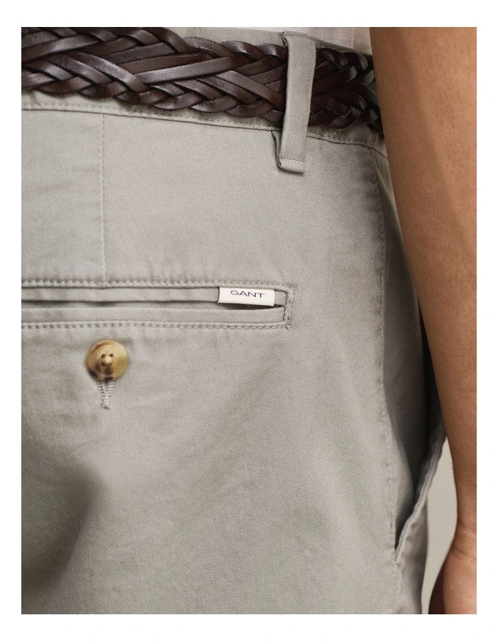 Slim Fit Classic Chinos in Pewter Grey image 4