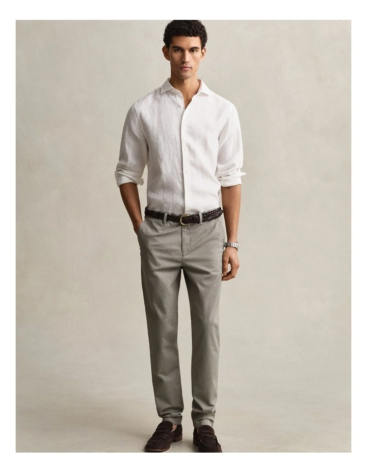 Slim Fit Classic Chinos in Pewter Grey image 5