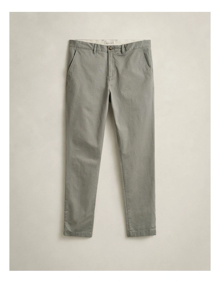 Slim Fit Classic Chinos in Pewter Grey image 6
