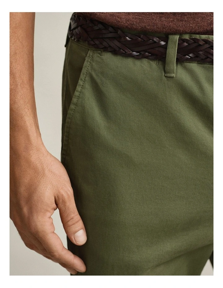 Slim Fit Classic Chinos in Dry Herb Green image 3
