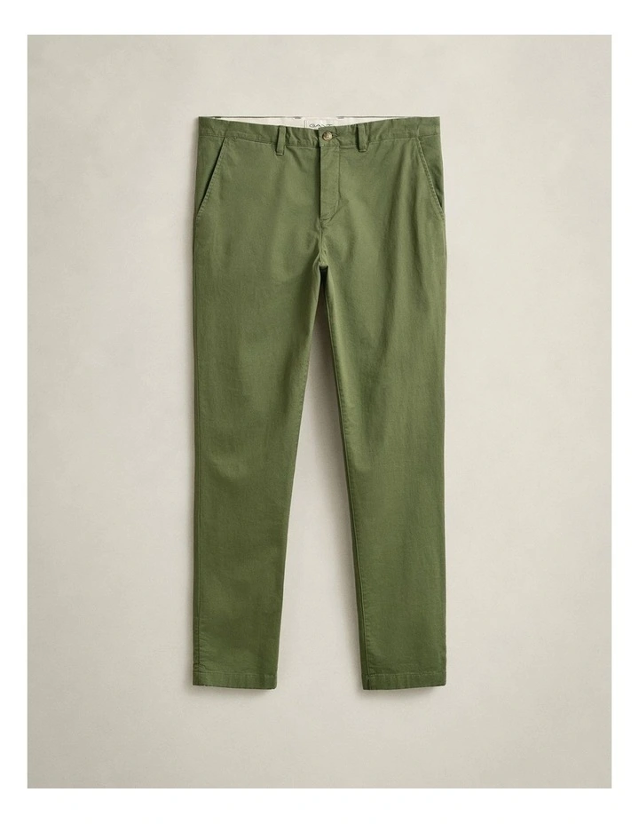 Slim Fit Classic Chinos in Dry Herb Green image 6