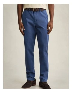 Slim Fit Classic Chinos in Vintage Blue
