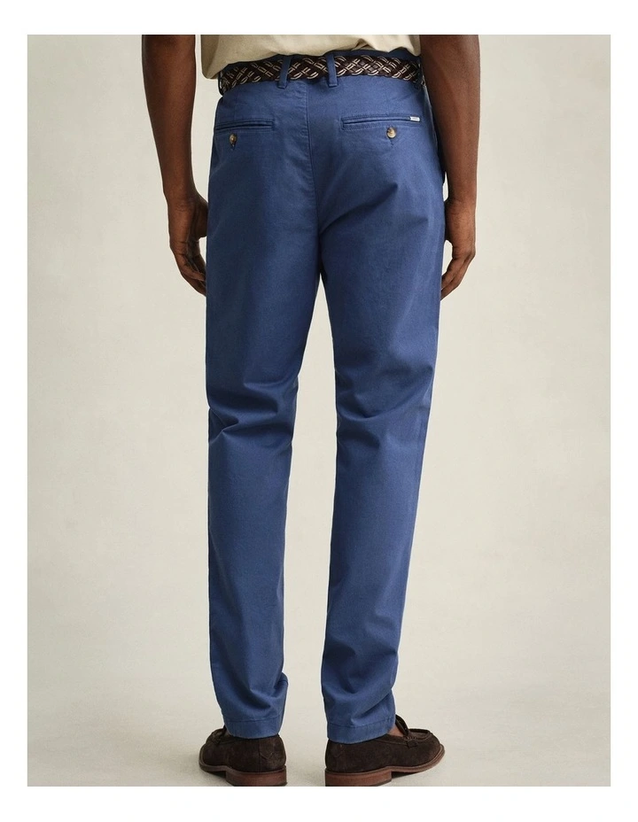 Slim Fit Classic Chinos in Vintage Blue image 2