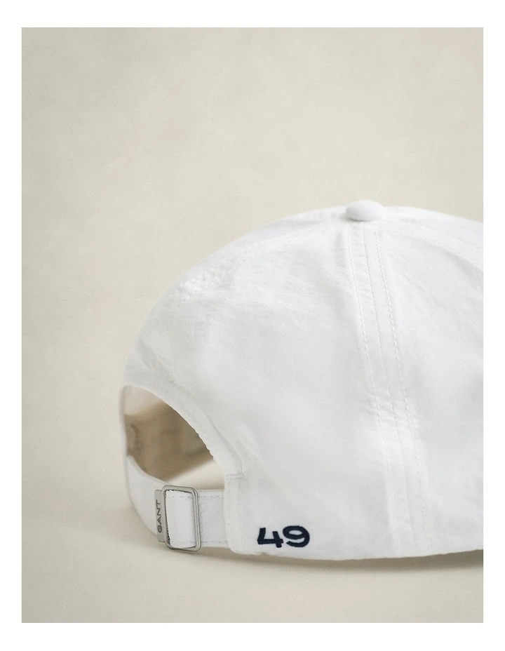 Graphic Crinkled Cap in Eggshell image 3