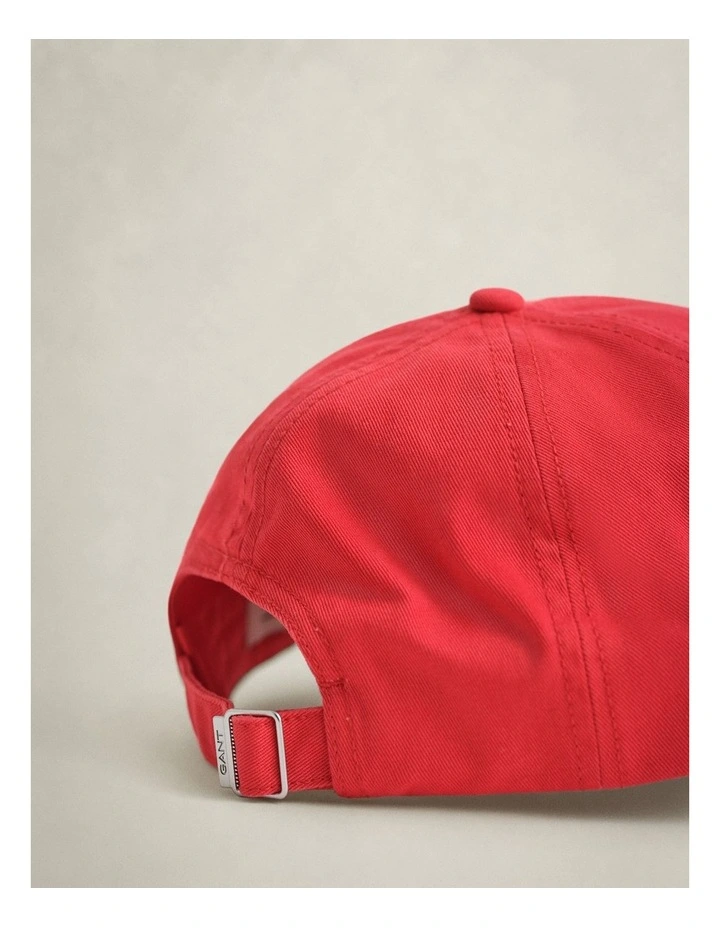 Shield Cotton Twill Cap in Rose Red image 2