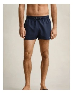Quick Drying Logo Swim Shorts in Marine