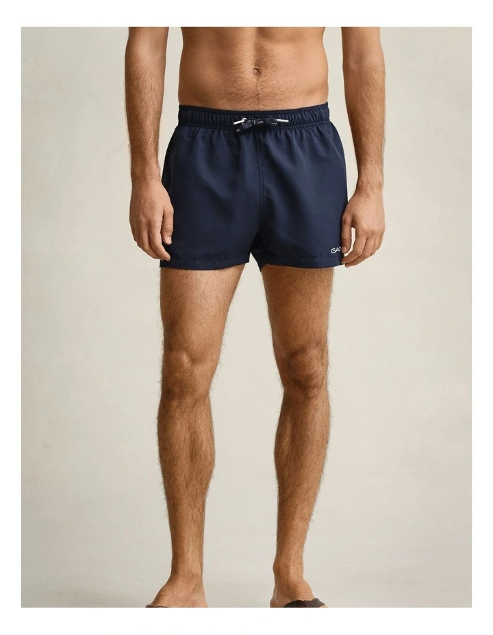 Quick Drying Logo Swim Shorts in Marine image 1