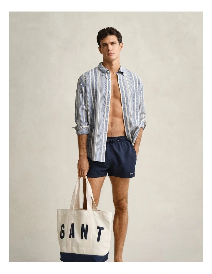 Quick Drying Logo Swim Shorts in Marine image 4