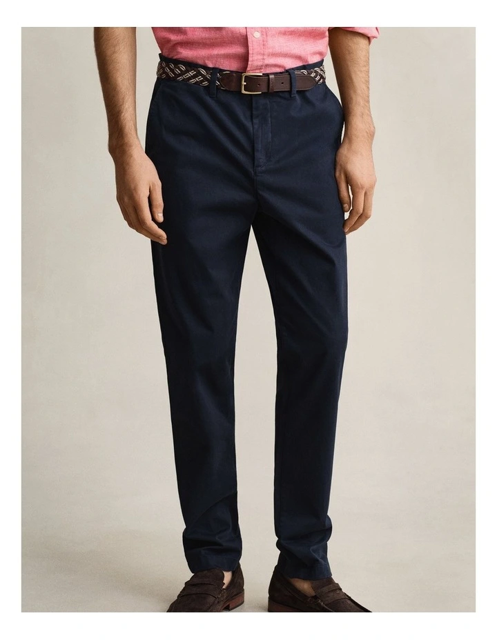 Slim Fit Classic Chinos in Evening Blue image 1