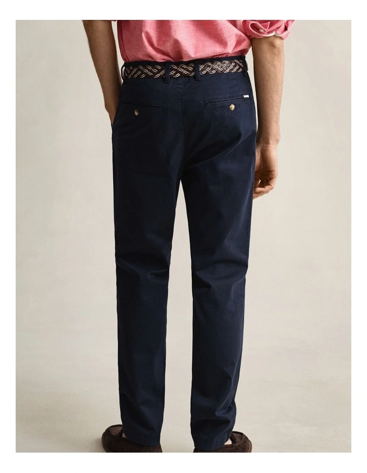 Slim Fit Classic Chinos in Evening Blue image 2