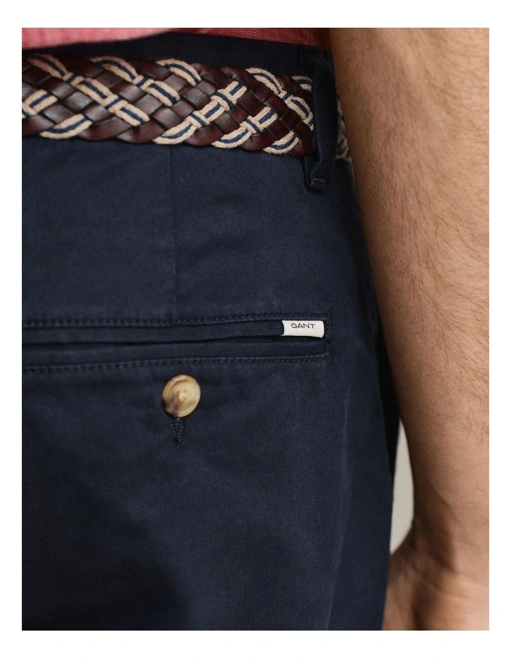 Slim Fit Classic Chinos in Evening Blue image 4