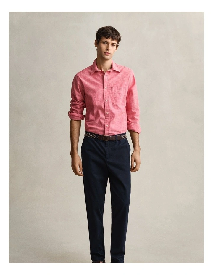Slim Fit Classic Chinos in Evening Blue image 5