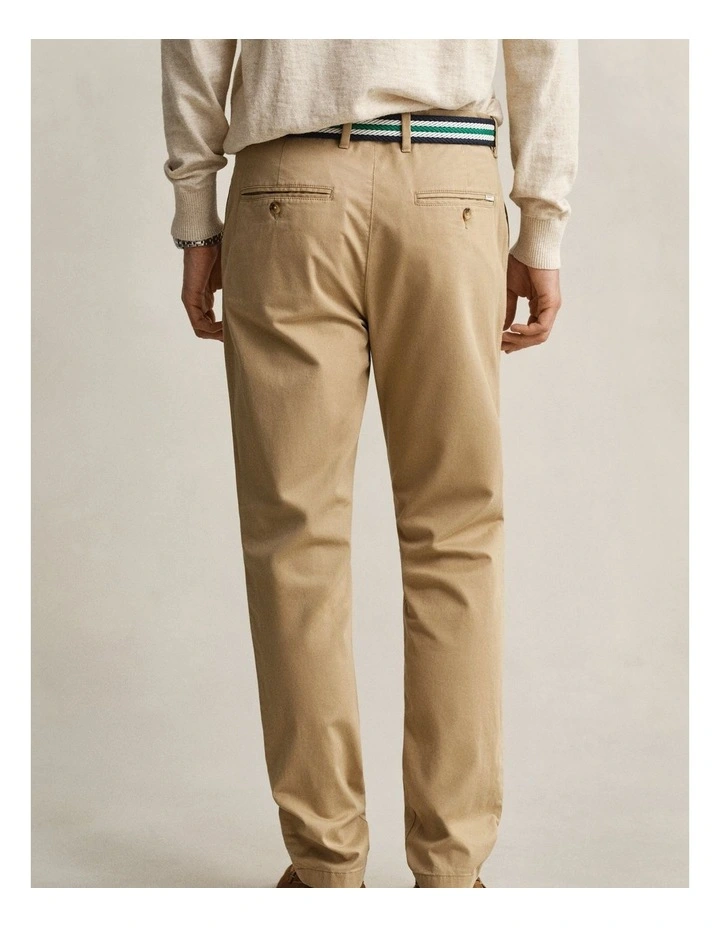 Slim Fit Classic Chinos in Dark Khaki image 2
