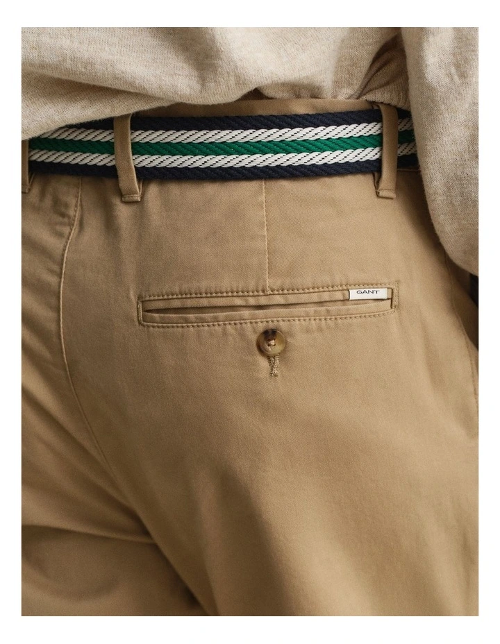 Slim Fit Classic Chinos in Dark Khaki image 4
