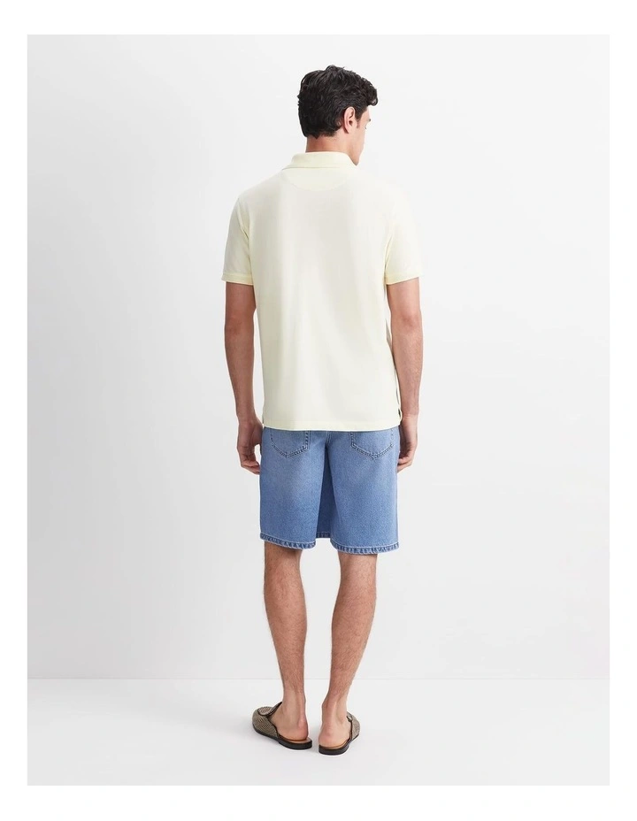 Pique Polo Shirt in Yellow image 2
