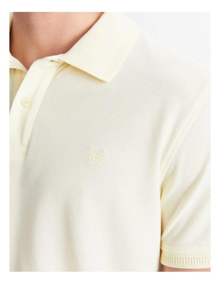 Pique Polo Shirt in Yellow image 6