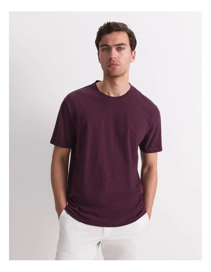 Supersoft Melange Tee in Red image 1