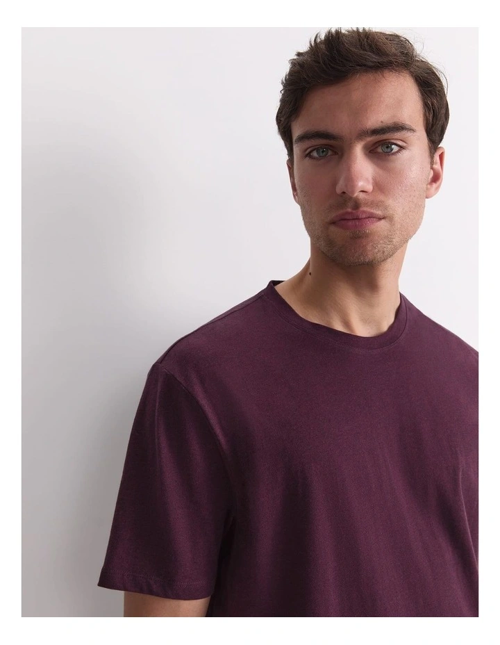 Supersoft Melange Tee in Red image 6