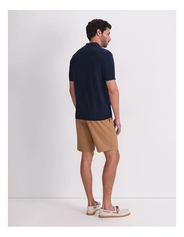 Ojas Knit Polo Shirt in Black image 2