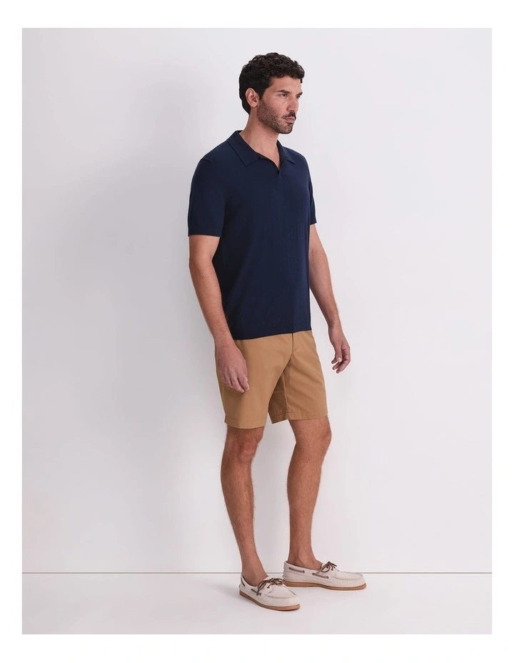 Ojas Knit Polo Shirt in Black image 3