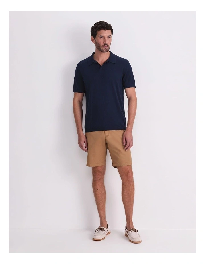 Ojas Knit Polo Shirt in Black image 4