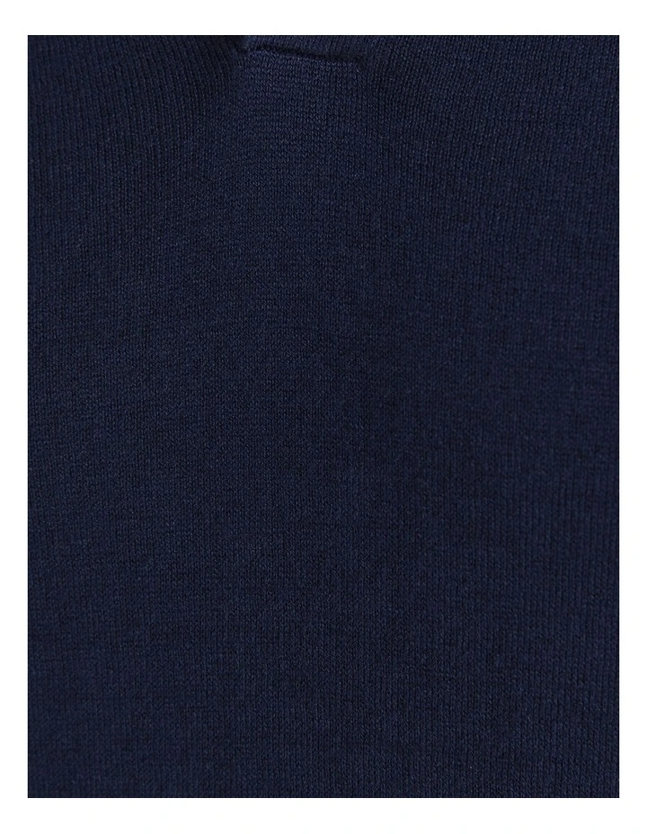Ojas Knit Polo Shirt in Black image 6