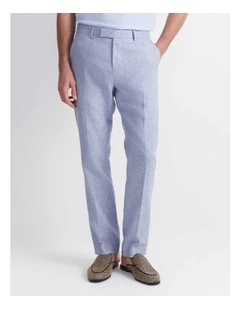 Ridley Linen Blend Suit Pant in Blue