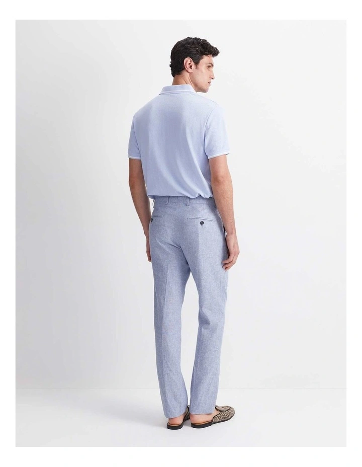 Ridley Linen Blend Suit Pant in Blue image 2