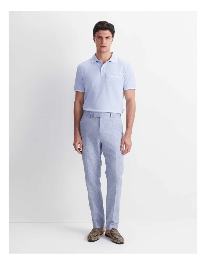 Ridley Linen Blend Suit Pant in Blue image 3